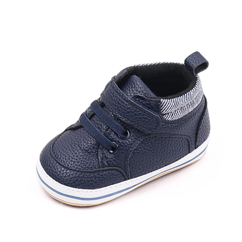 Fashionable Solid-color PU Leather First-walker Shoes For Babies photo 3