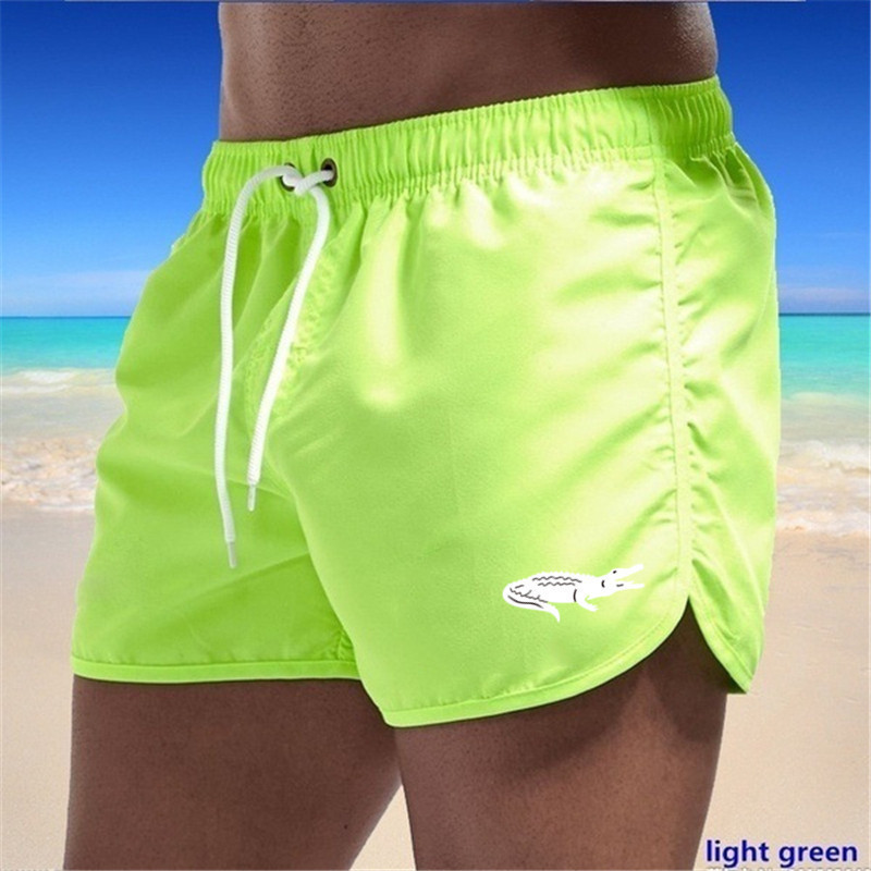 Mens Fashionable Beach Shorts Polyester Multi-Color Sports Three-Quarter-Length Shorts photo 4