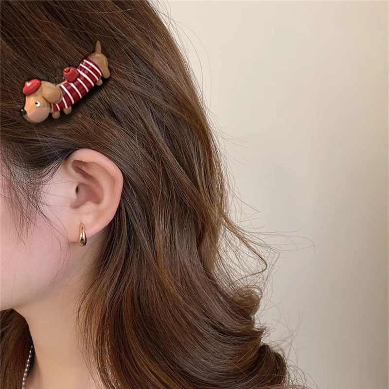 New Funny Animal Hair Clips For Dachshund PuppiesWomen's photo 5