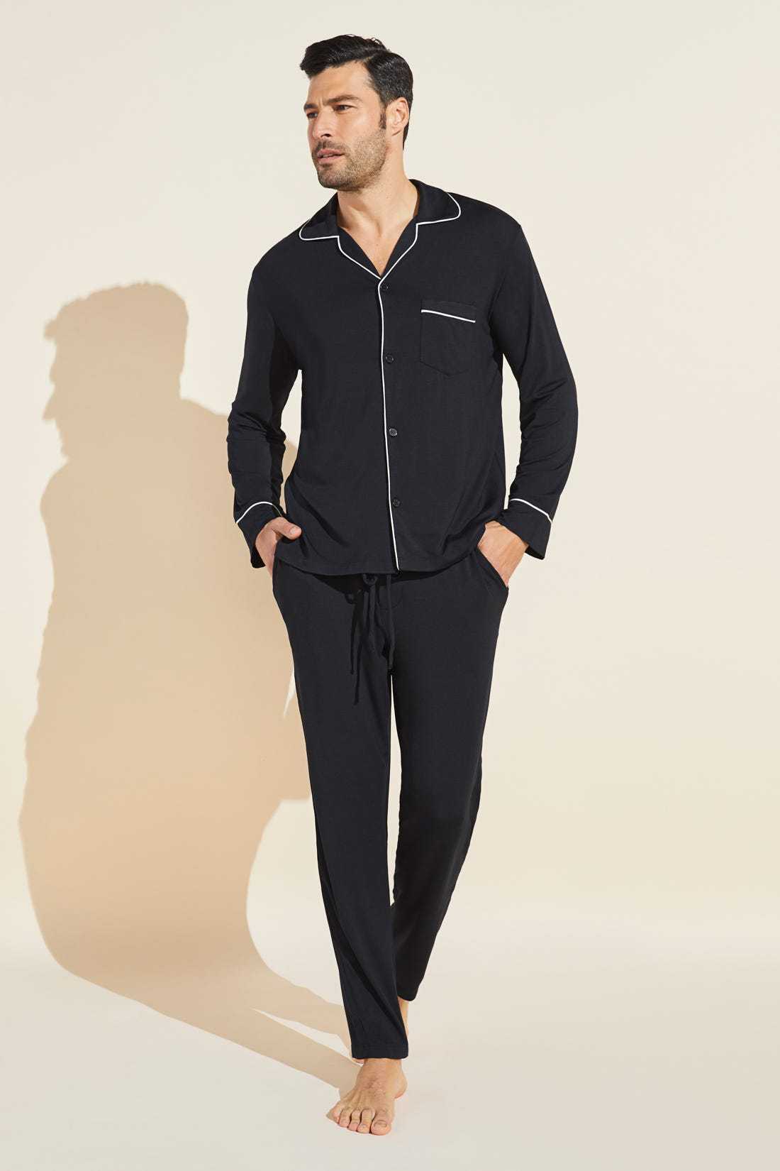 Men's French-style Long-sleeve Top And Pants Set photo 5