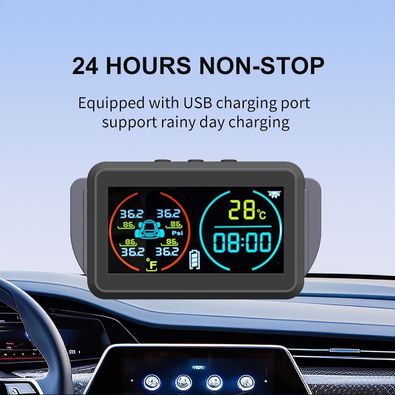 TPMS Time And Temperature Display Tire Pressure Monitor photo 1