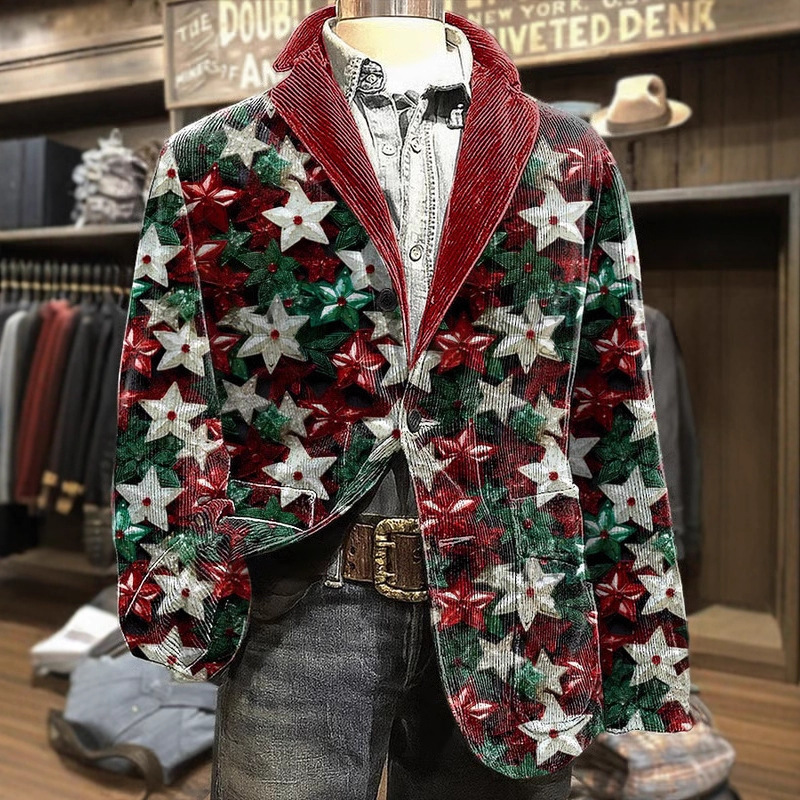 Christmas-themed Corduroy Suit With Pockets photo 8