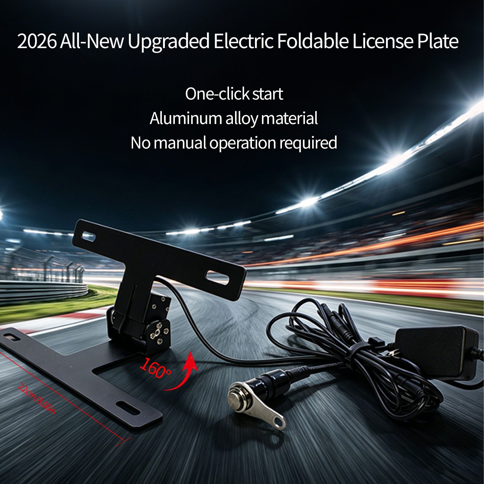 Electric Remote-controlled Foldable Track Modified Short Tail Rear License Plate Holder photo 4