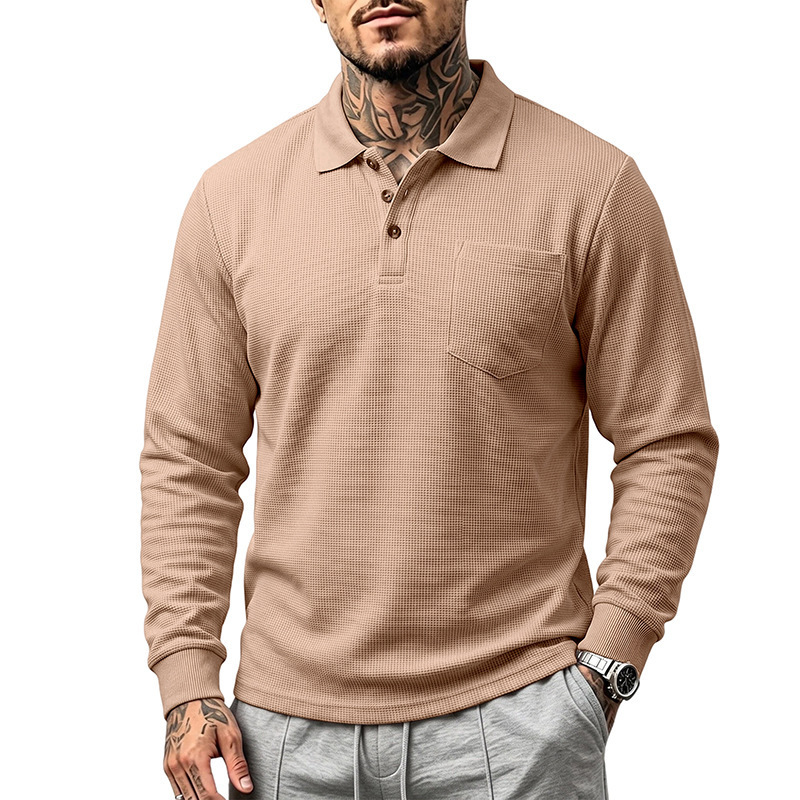 Men's Simple Casual Commuter Breathable Lapel Top photo 3