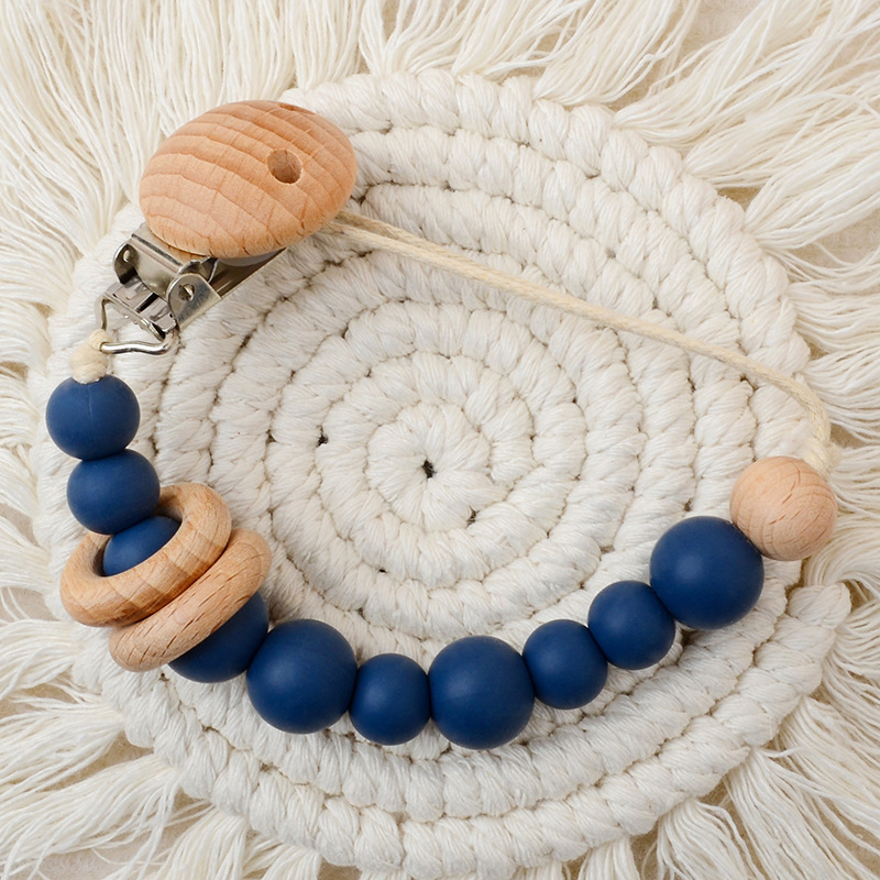 Baby Supplies Creative Baby Silicone Beads Teething Chewable Pacifier Chain Anti-Lost Strap photo 8