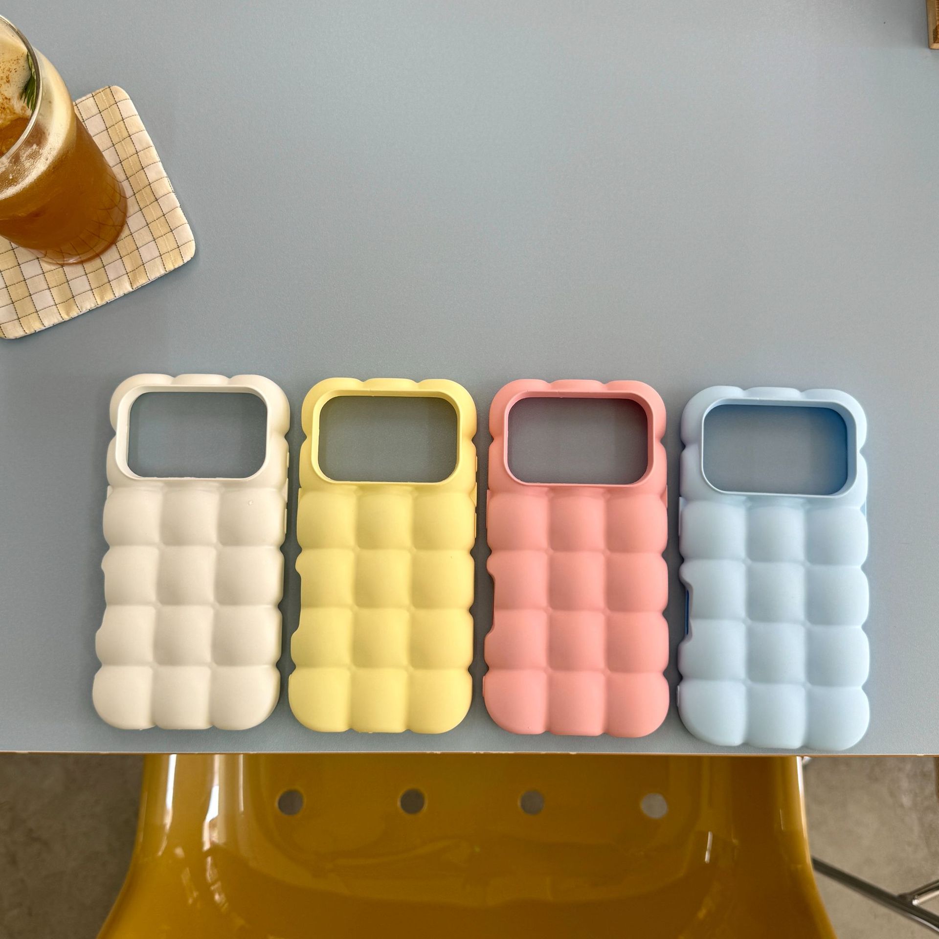 Solid Color Macarons Egg Waffle Phone Case photo 1