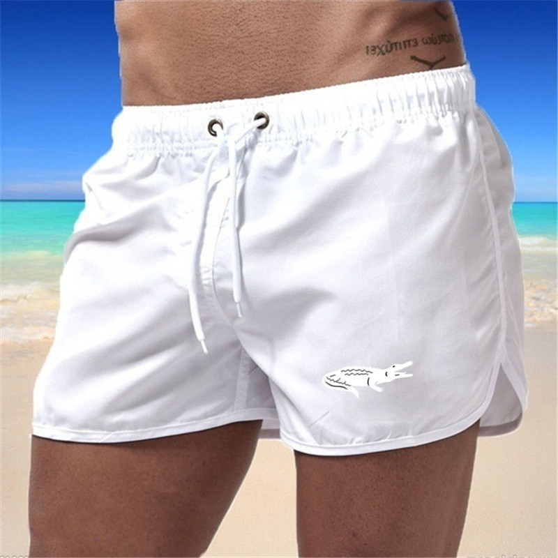 Mens Fashionable Beach Shorts Polyester Multi-Color Sports Three-Quarter-Length Shorts photo 3