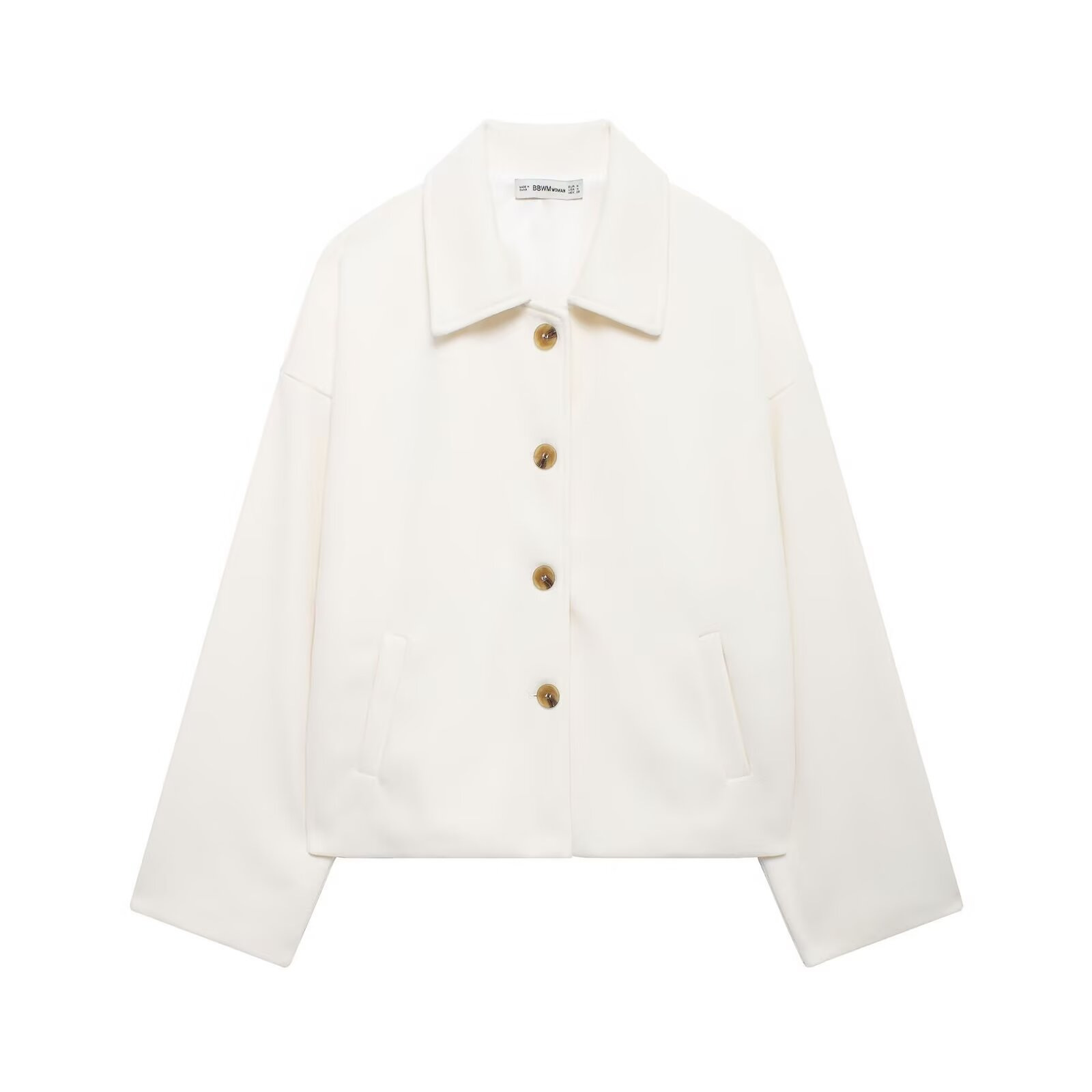 Women's Short Notched-collar Wool Coat photo 4