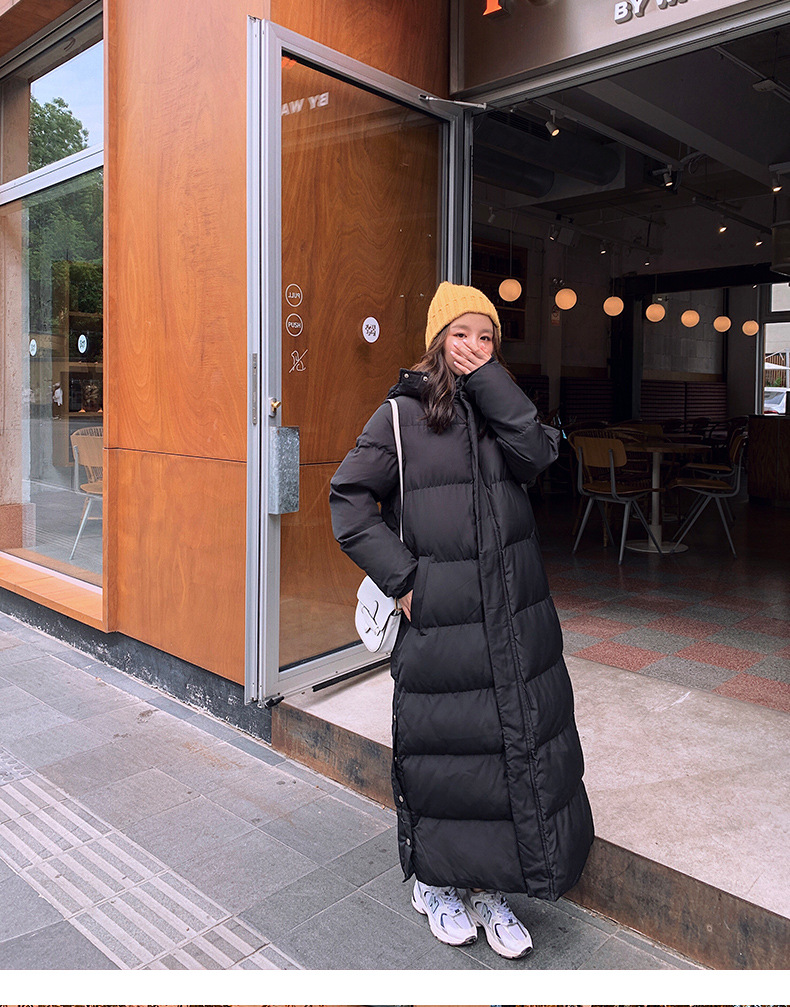 Korean-style Mid-length Below-the-knee Cotton Coat photo 6