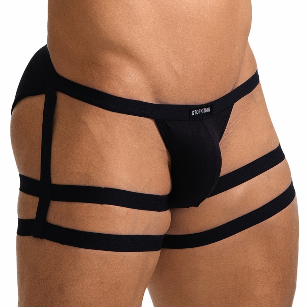 Mens Low-rise Thong With Straps photo 5