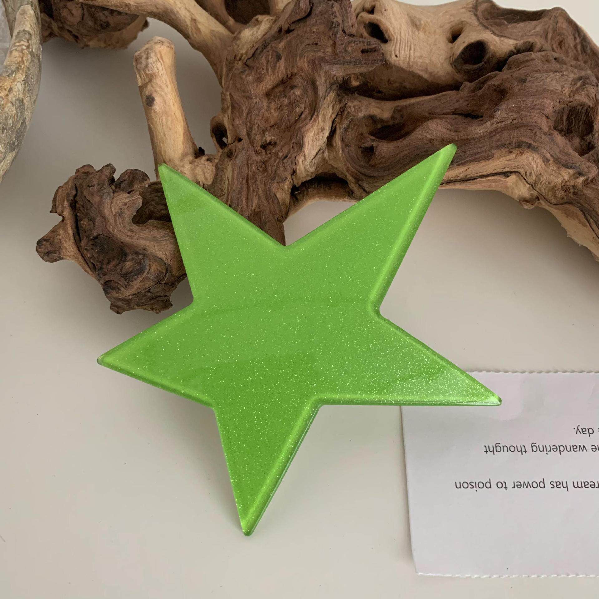 Fluorescent-colored Irregular Large Pentagonal Clip photo 2