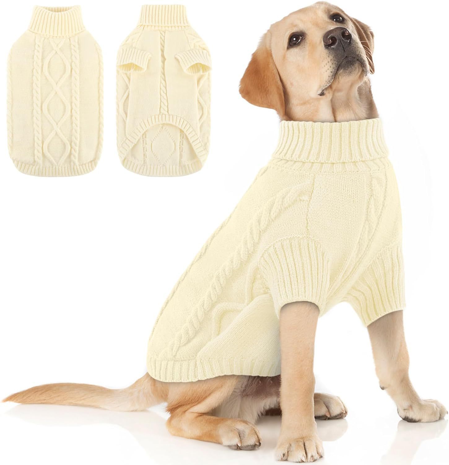 AutumnWinter Solid-Color Knitted Sweater Pet Apparel photo 8