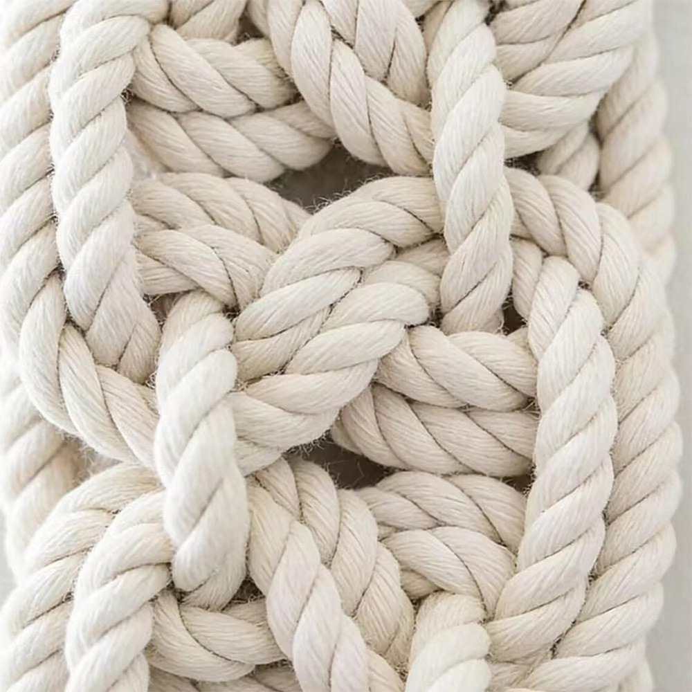 Handwoven Cotton Rope Tapestry Nordic Style photo 5