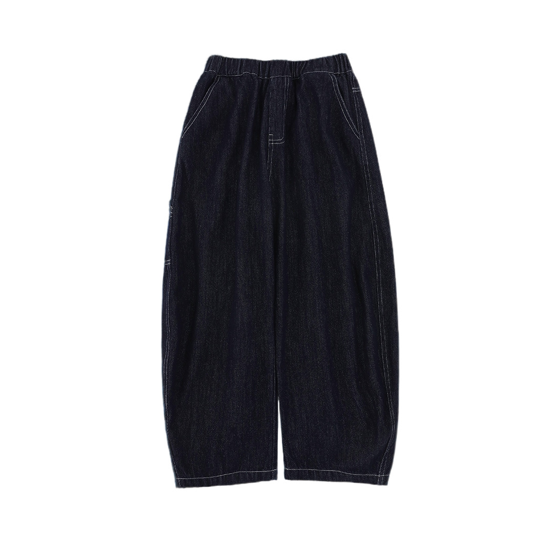 Boys Relaxed-fit Utility Denim Wide-leg Pants, With A Multi-pocket Design photo 2
