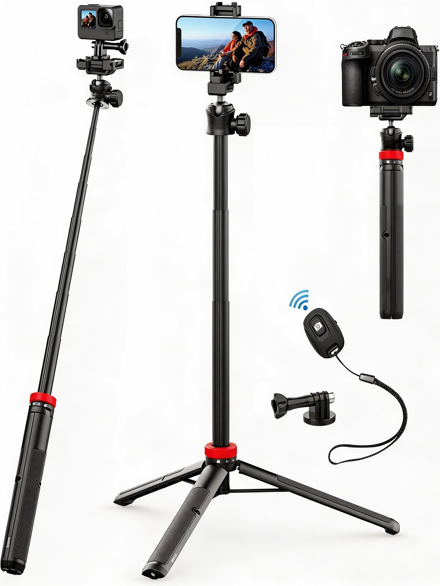 Portable Aluminum Alloy Selfie Stick For Phone Cameras photo 5