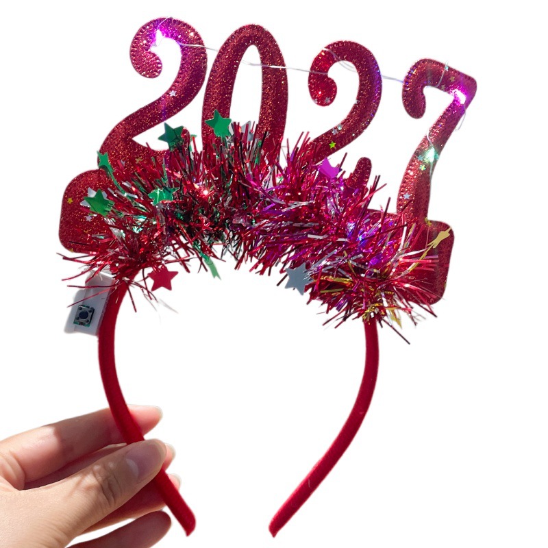 Christmas Glowing Headband With Colorful Strips For The New Years Eve Party photo 5