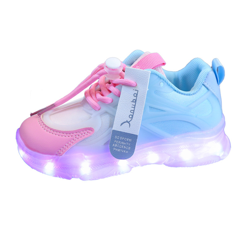 Rechargeable Glowing Shoes Colorful Light-Up Kids Shoes photo 3