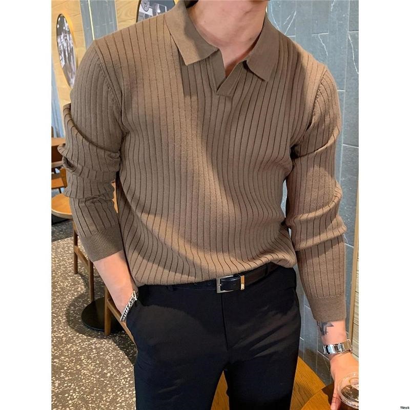 Fashionable Men's Solid-color Casual Knit photo 4