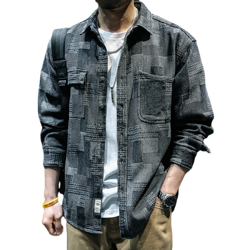 Men's Long-sleeve Denim Shirt For Autumn photo 3