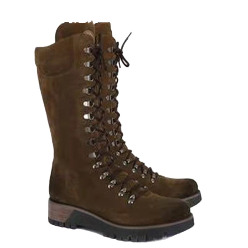 European And American Women's Mid-calf New Autumnwinter Riding Boots photo 4
