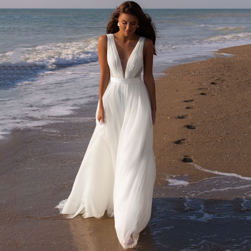 Seaside Outdoor Travel Photoshoot Bride In Wedding Dress photo 1