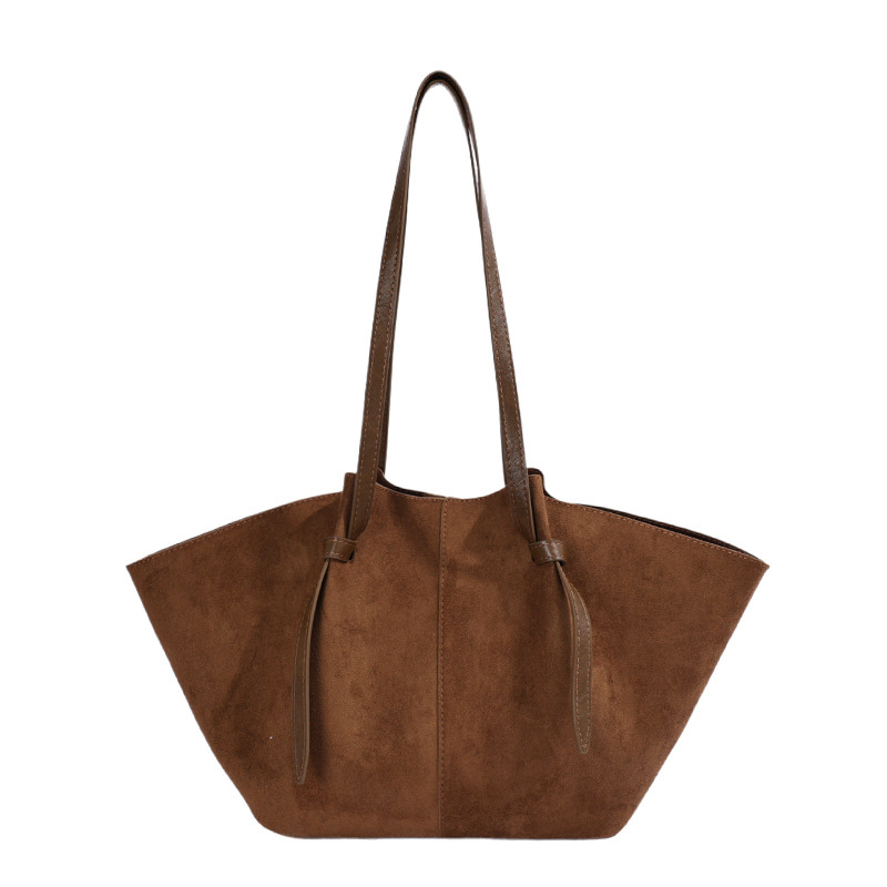 Womens Large-Capacity Casual Matte-Effect Under-Arm Bucket Bag photo 4