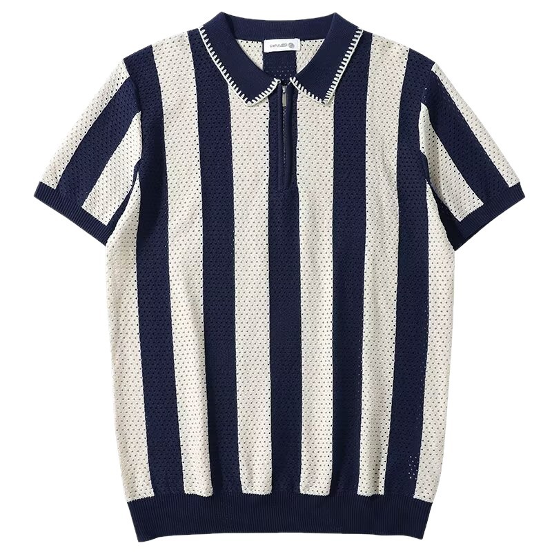 Lapel-collar Business Paul Men's Summer T-shirt For Men photo 5