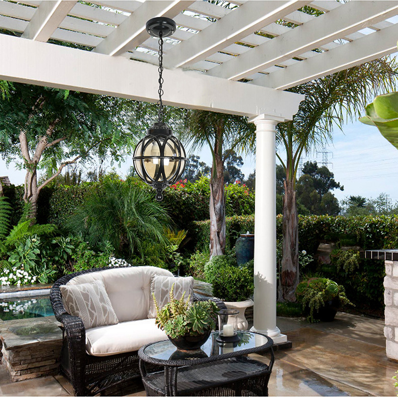 Outdoor Waterproof And Rust-proof Chandelier Courtyard Lighting Small Garden Pendant Light photo 4