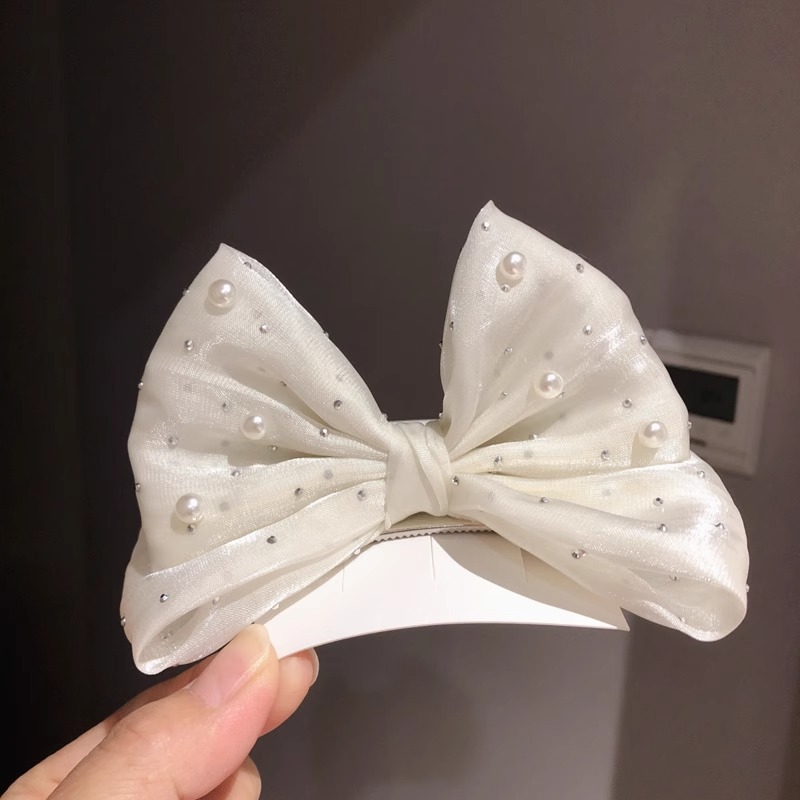 SpringSummer Kids Hair Clip With Three-Dimensional Pearl Big Bow photo 6