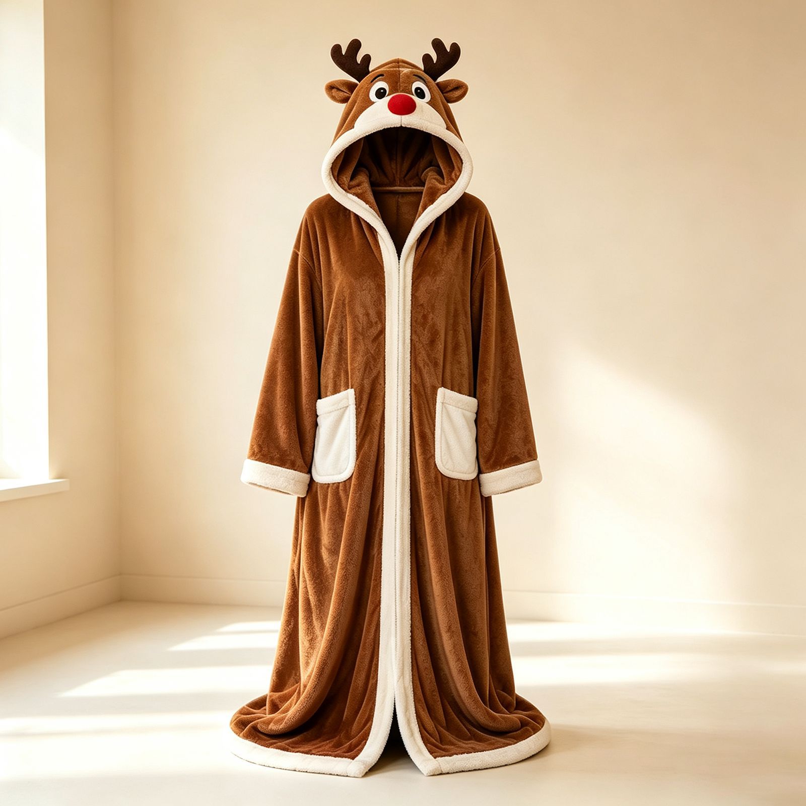 Flannel Hooded Cape Heated Christmas Cloak photo 3