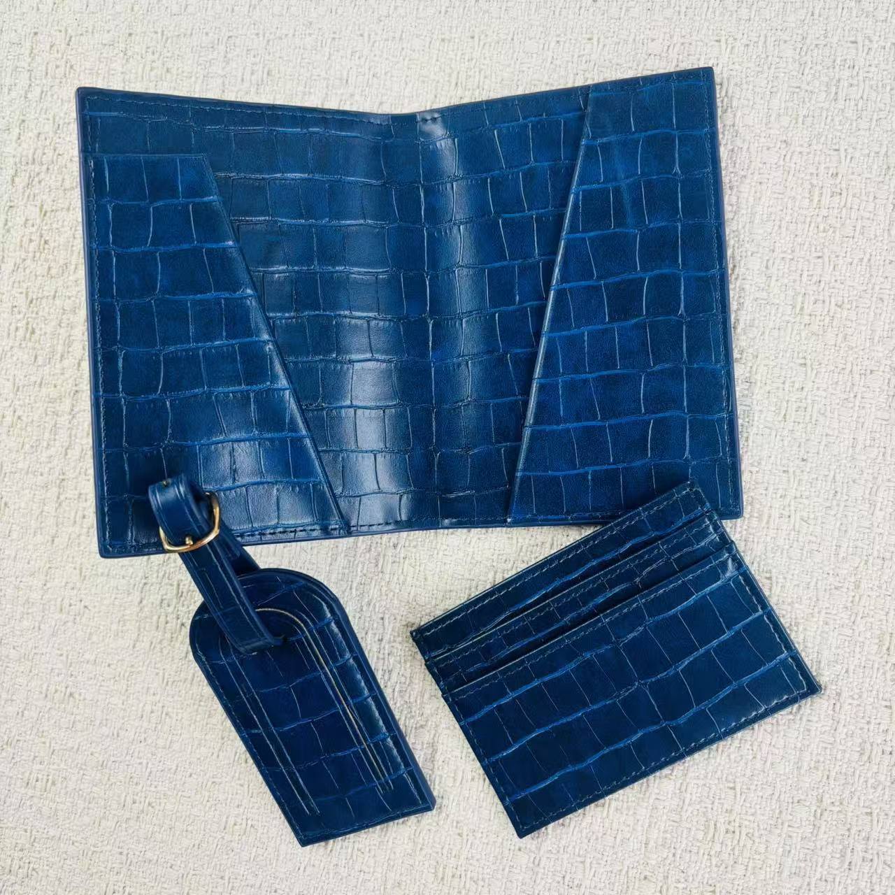 Crocodile-pattern Embossed Leather Passport Holder Multi-functional Document And Card Case photo 6