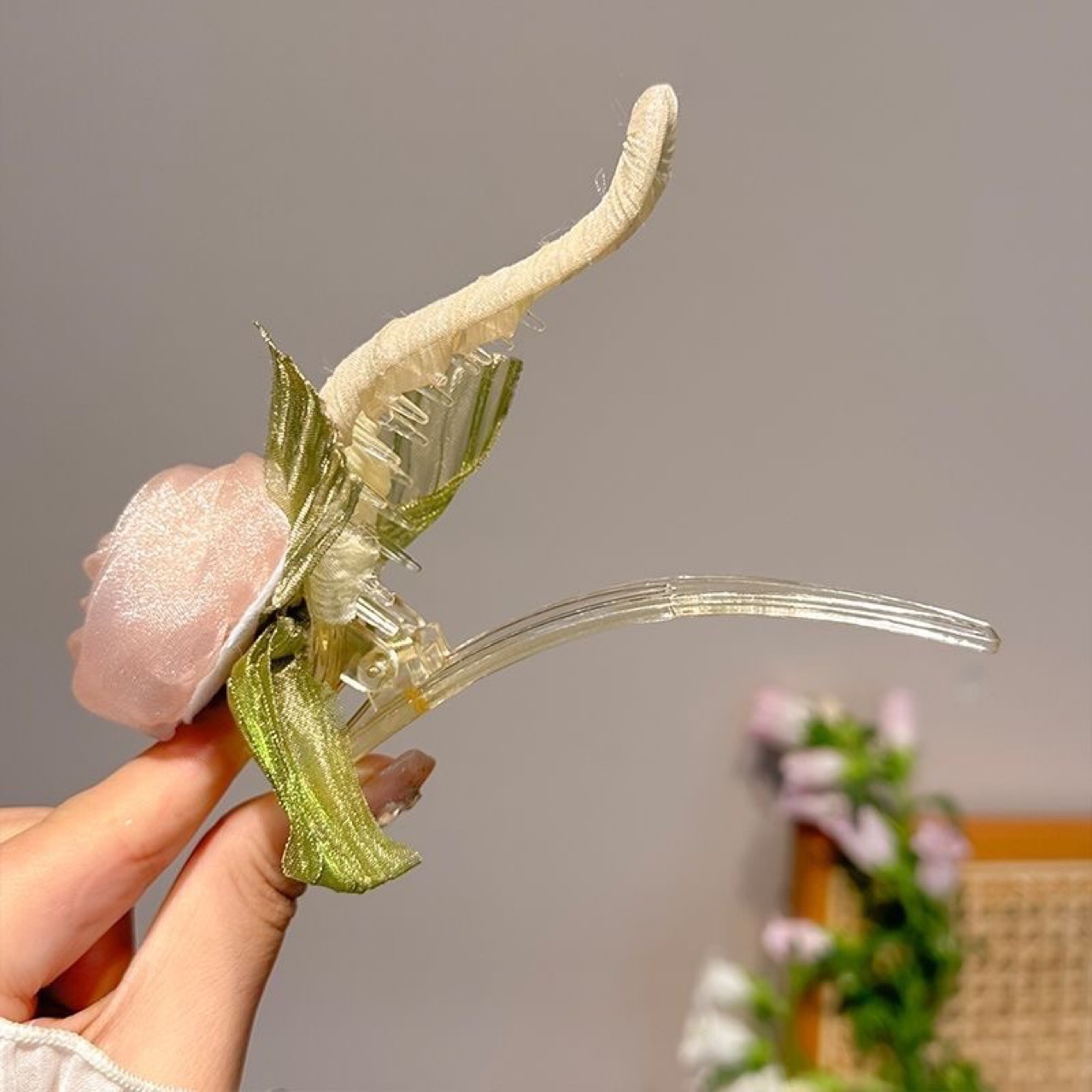 Large Mesh Rose Hair Accessory Hair Clip For Women photo 5