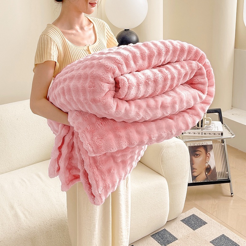 Fleece Bubble Blanket Thickened Milk Velvet photo 7