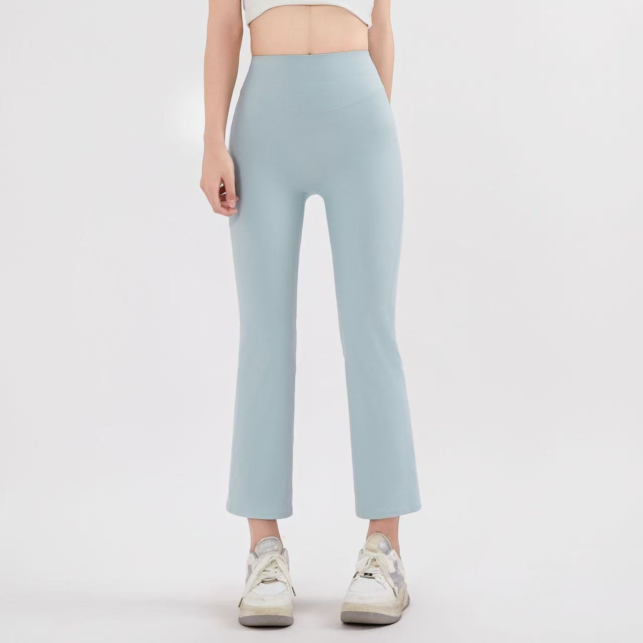 Nude-feel High-waisted Slightly Flared Yoga Pants photo 3