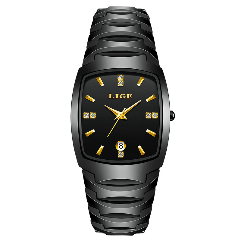 Square Calendar Waterproof Multi-function Sports Couple's Watch Quartz Watch photo 8