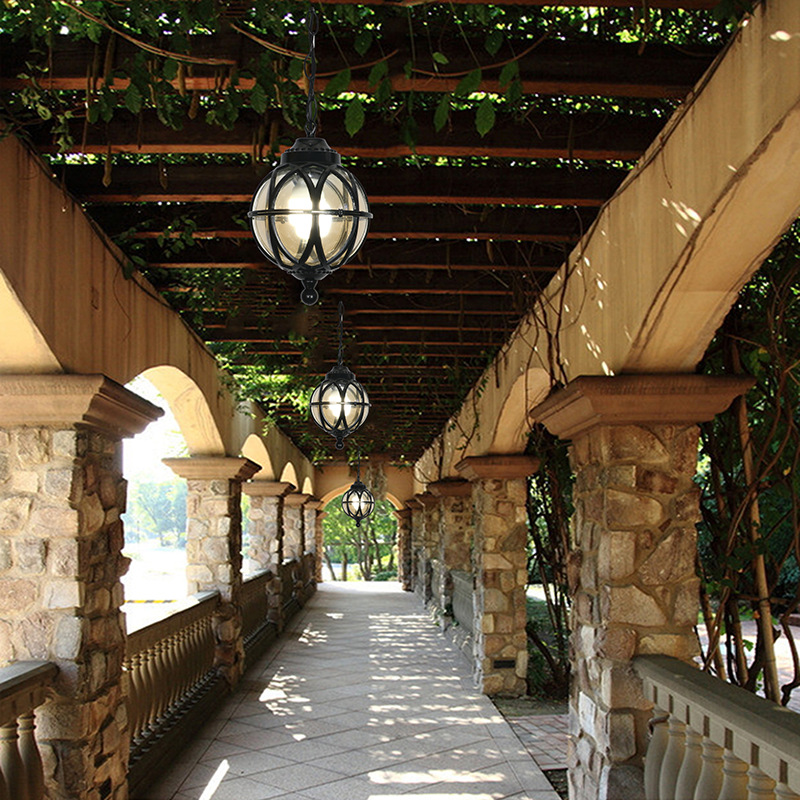 Outdoor Waterproof And Rust-proof Chandelier Courtyard Lighting Small Garden Pendant Light photo 2