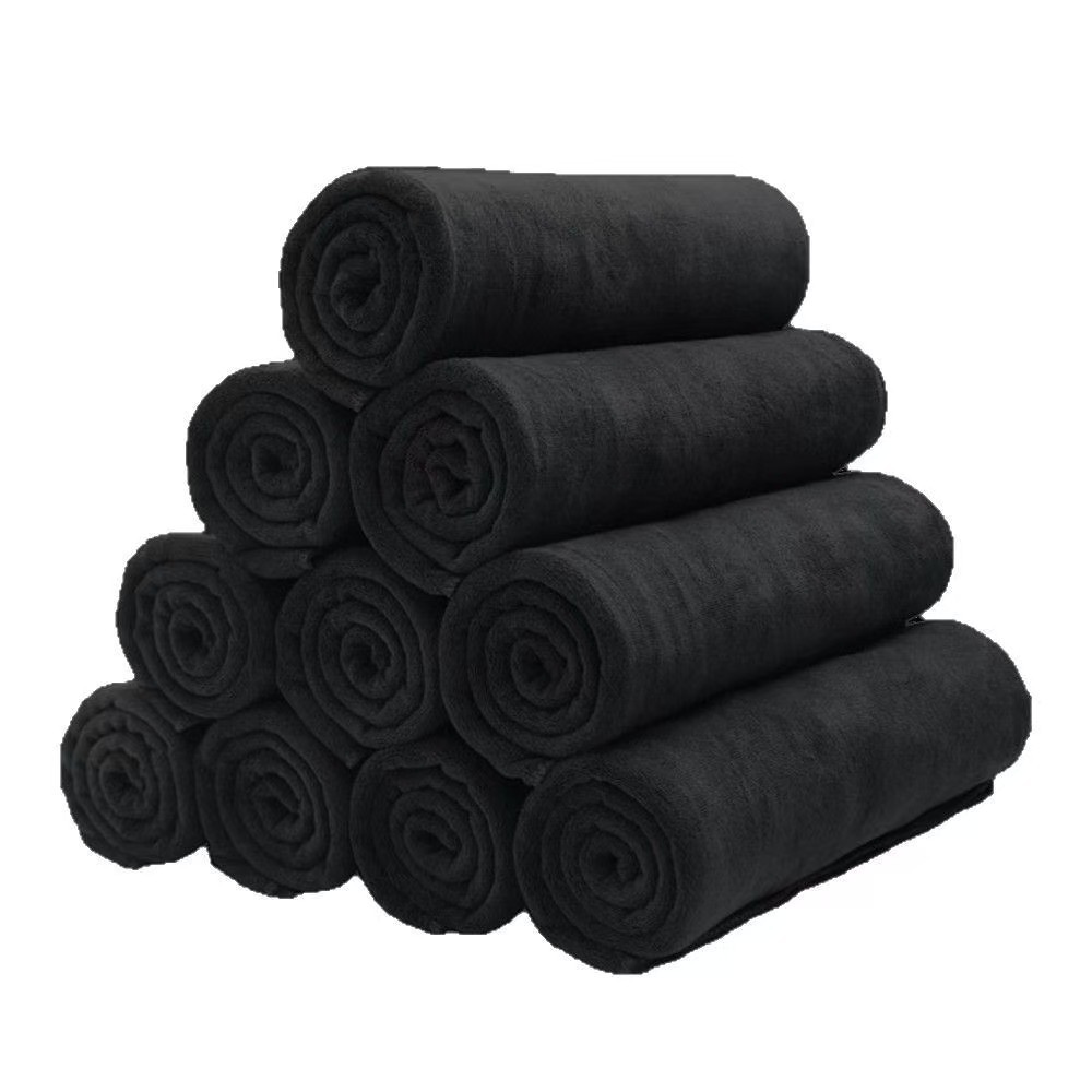 Black Thickened Absorbent Towel Bath Towel photo 4