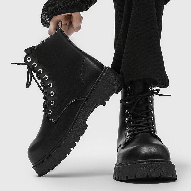 Men's High-top Side-zip Combat Boots photo 3
