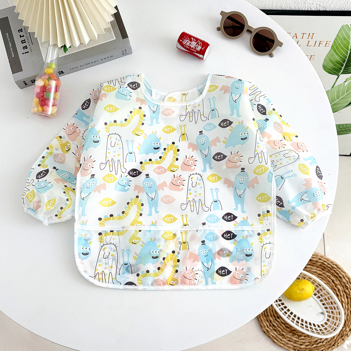 Baby Feeding Bib, Newborn Waterproof Cover Bib photo 7
