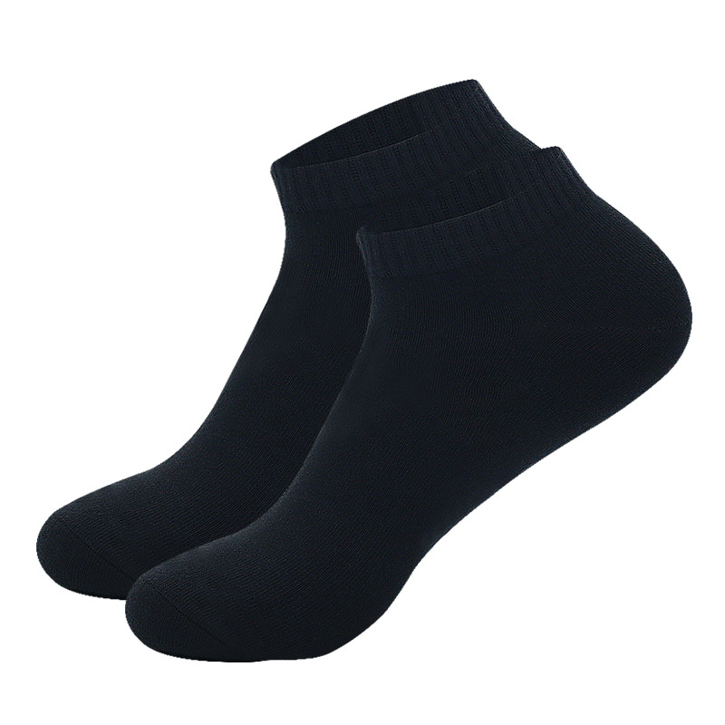 Mens Cotton Plain-colored Deodorant And Sweat-absorbent Ankle Socks photo 5