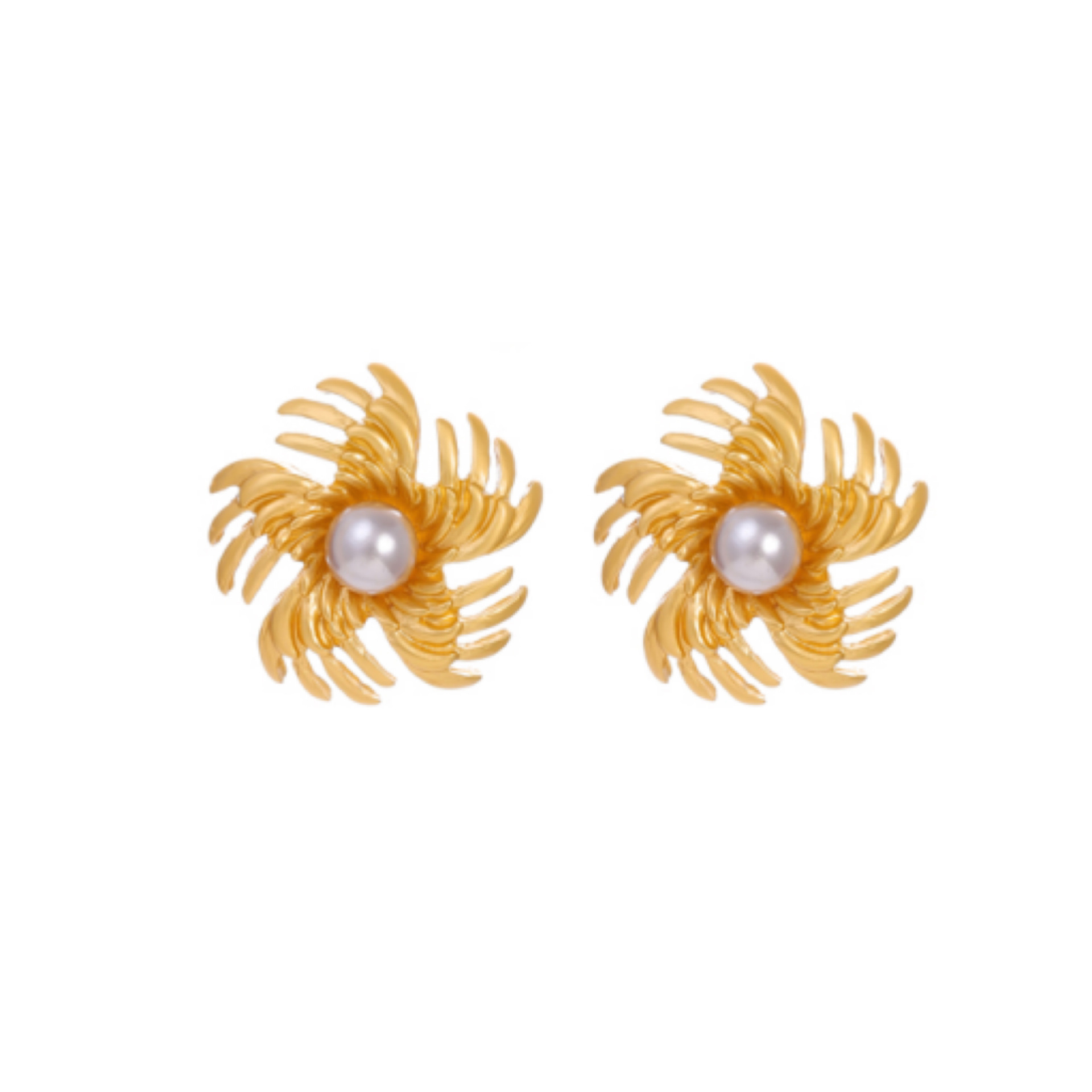 Firework-plated Wheat-ear Ear Studs With A Weathered Vintage Nostalgic Finish photo 3