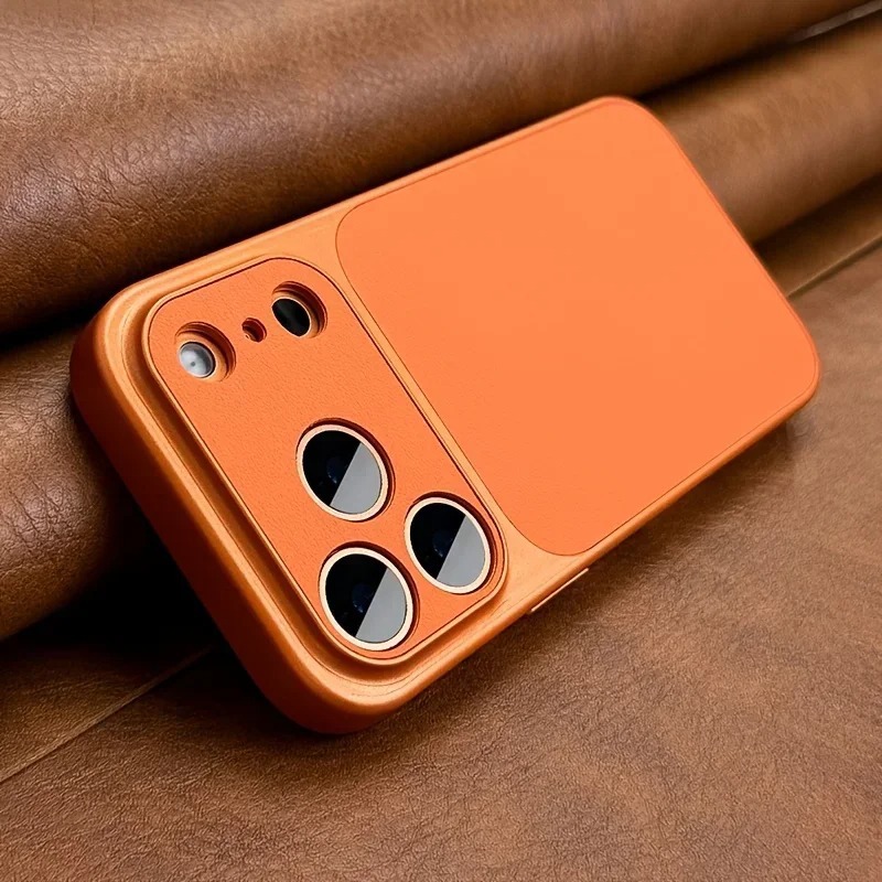 Leather-textured Minimalist All-around Shatter-resistant Phone Case photo 3