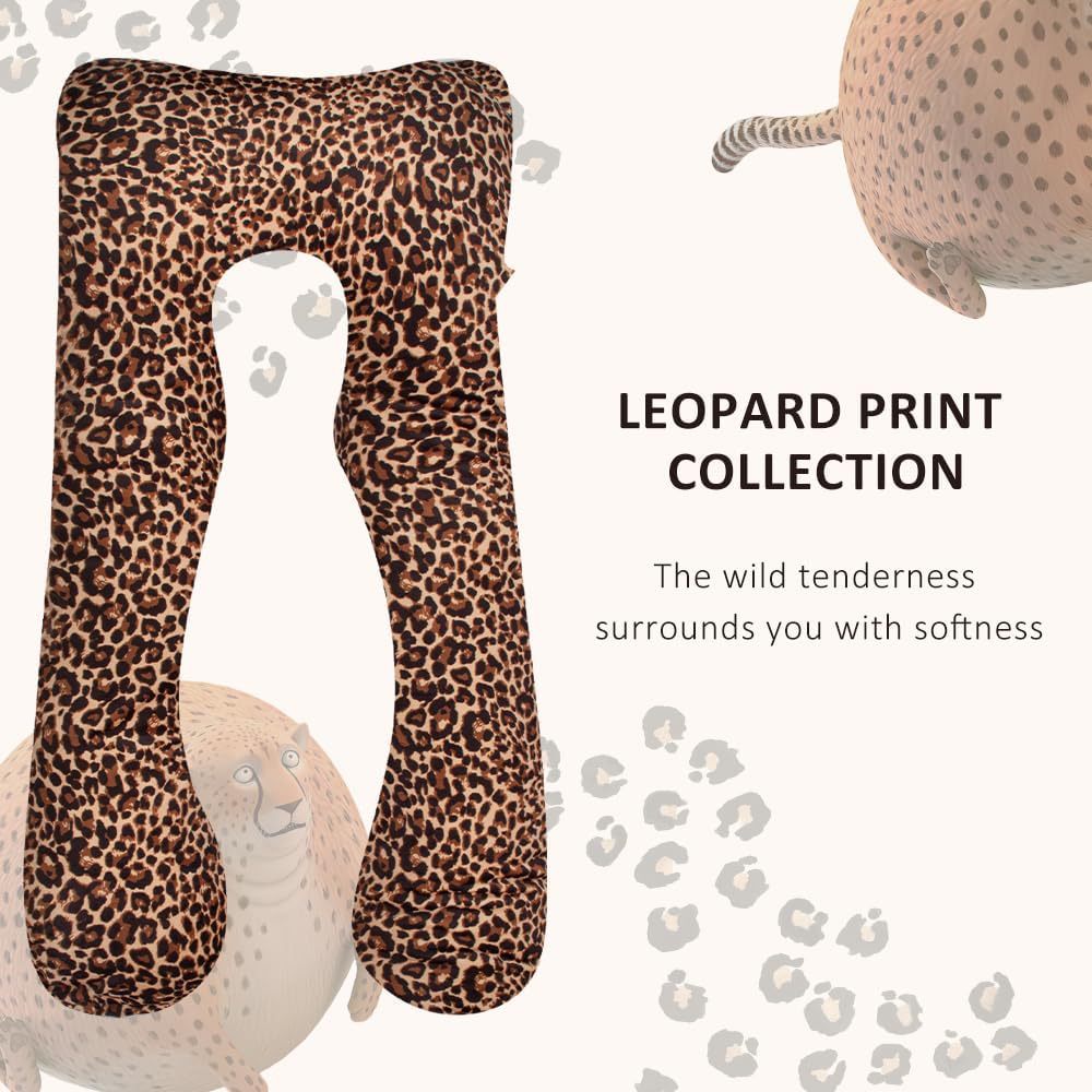 Household Detachable Multi-purpose Leopard-print Pillow photo 3