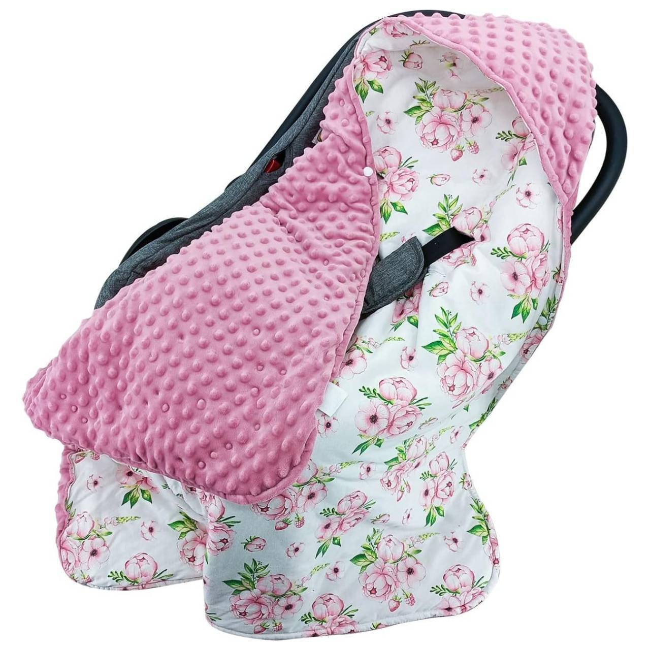Hooded Swaddle Blanket Multi-Functional Baby Bassinet Cover Double-Sided Newborn Flannel Swaddle Wrap photo 4