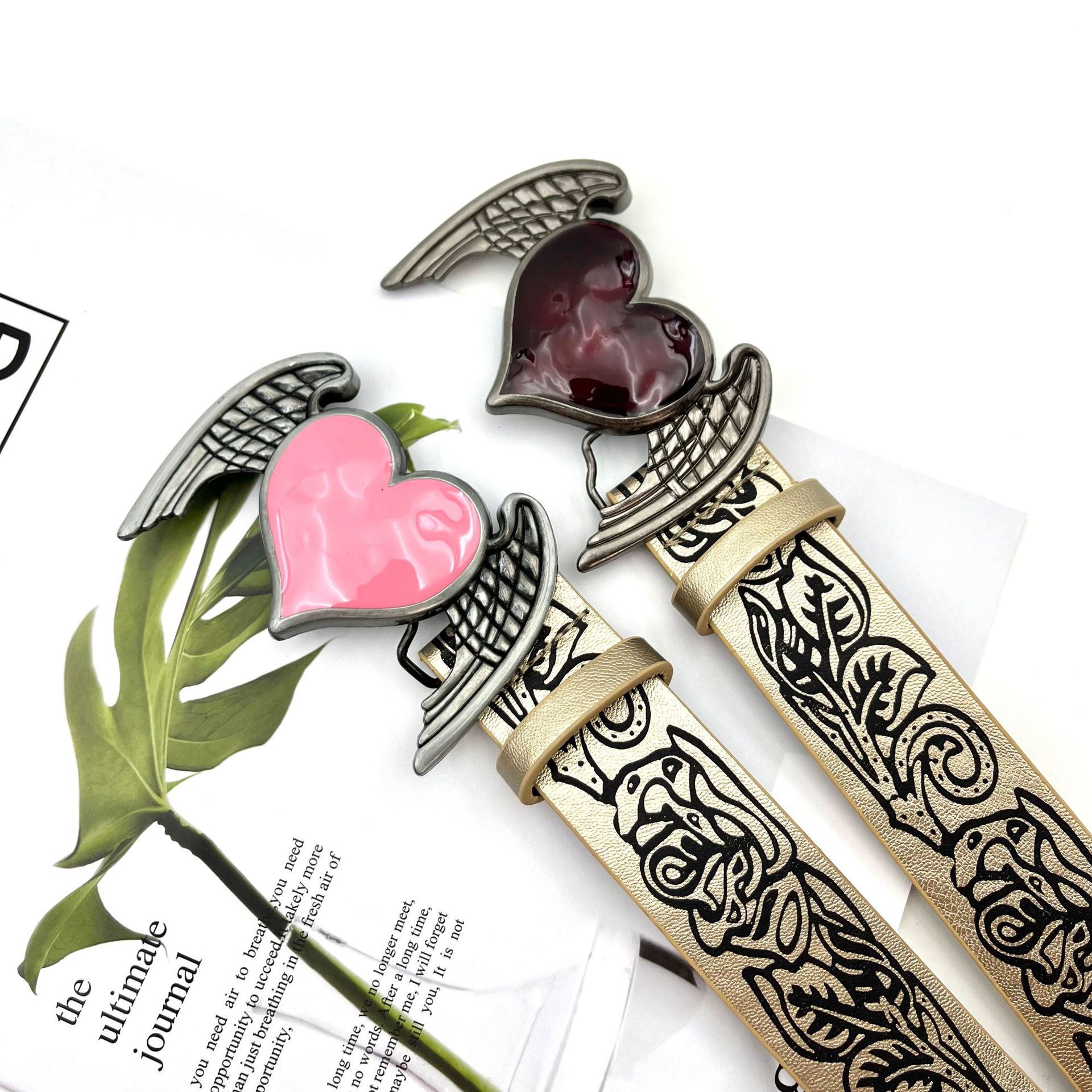 New Vintage Embossed Heart Belt For Women photo 5