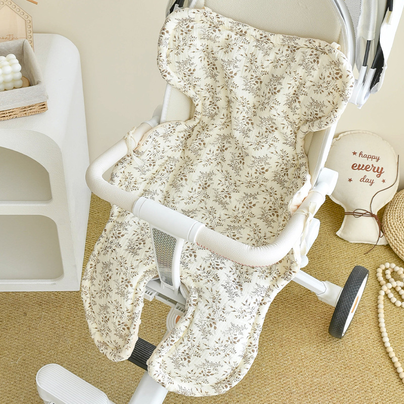 Babys Pure Cotton Thickened Stroller Pad Seat Cushion And Armrest Backrest photo 4