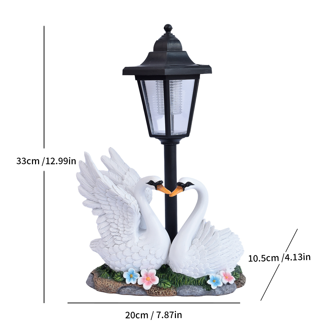 Lifelike White Duck Craft Outdoor Solar-Powered Lamp Ornament photo 7