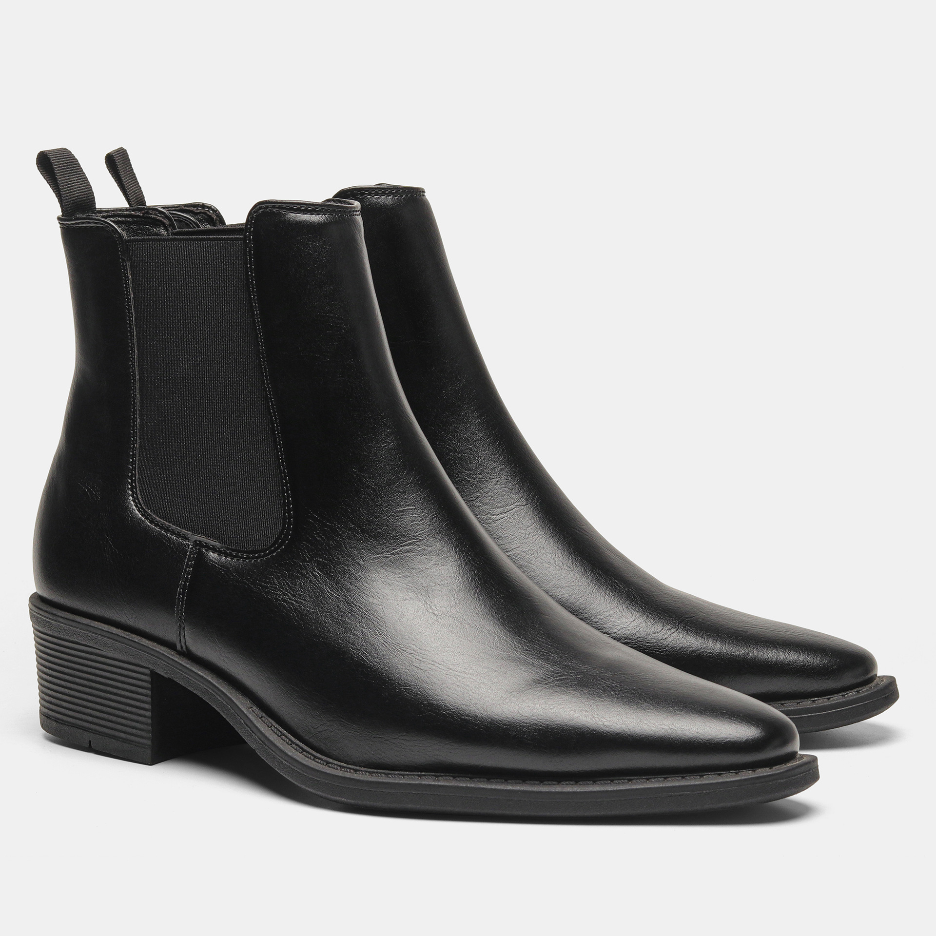 Men's Buckle-up, Height-increasing High-heeled Boots photo 7