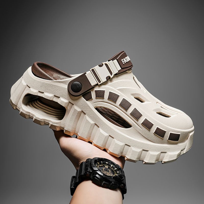 Mens Outdoor Driving And Casual Wear Cushioned Closed-toe Sports Slippers photo 4