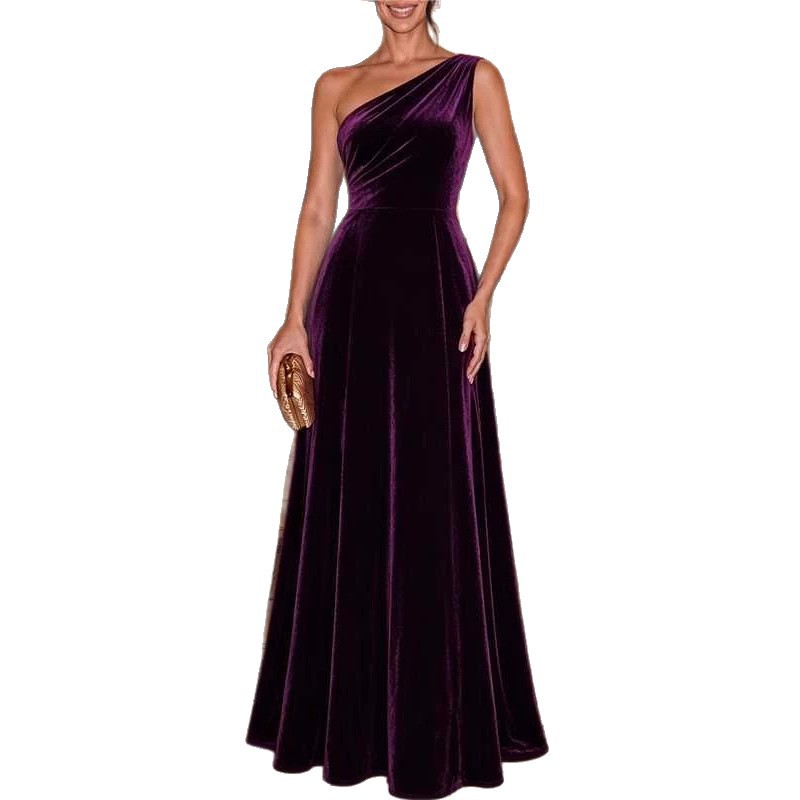 Strap-style Elegant Minimalist Solid-color Sleeveless Slim-fit Evening Dress photo 3